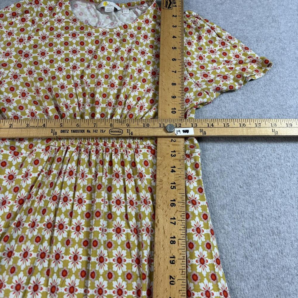 Boden Dress Women 6 Long UK 10L Yellow Daisy Floral Midi Pockets Twee Boho Comfy - Picture 9 of 10